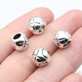 9.5x9.5x7.9mm 2.1g Antique Silver Zinc Alloy XO Large Hole Beads for DIY Bracelet Necklace Jewelry Making