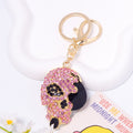 Rhinestone Skull Keychain Gold Metal Crystal Bag Charm view 7