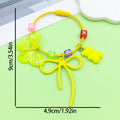Butterfly Bow Gummy Bear Charm Cable Keychain with Letter Beads view 8