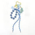 Rhinestone Peacock Glitter Bead Keychain Phone Strap view 5