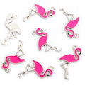 Enamel-Look Gold Silver Flamingo Alloy Charms in 6 Styles view 9