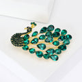 Elegant Crystal Swan Brooch in Six Bright Color Options view 4