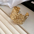 Two Irregular Crumpled Open Cuff Designs In Gold Or Silver Tone view 9