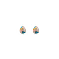 Multicolor Enamel Teardrop Stud Earrings Pastel Mosaic view 5