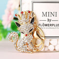 Crowned Jeweled Fox Keychains in Multiple Colors with Braided Loops view 12
