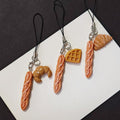 Mini Baguette Croissant Waffle Bread Phone Charms 3 Styles view 5