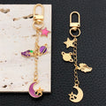 Six Purple and Blue Celestial Metal Clasp Keychain Designs view 2