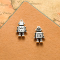 Detailed Mini Robot Metal Pendant Charm For Jewelry Making view 3