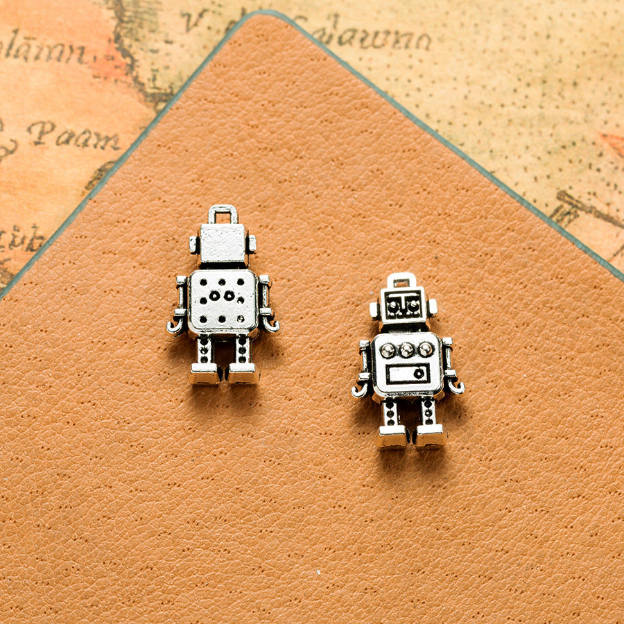 18x11mm Vintage Mechanical Robot Alloy Charm Pendant