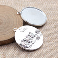 Round Crown Back Pendant Setting 35mm in Two Finishes view 5