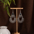 Four Color Double Hoop Bead Fringe Long Hook Earrings view 8