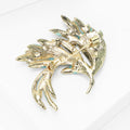 Sweeping Wing Bird Brooch in Blue or Yellow Green Enamel view 4
