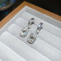 Crystal And Resin Charm Huggie Earrings In Two Styles view 7