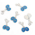 Crossed Racket Enamel Charms in Six Colors and Two Metal Tones view 11