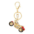 Jeweled Motorcycle Keychains with Braided and Bare Wrist Loop Options view 5
