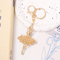 Enamel Ballerina Dancer Keychain Gold Clasp Four Colors view 4