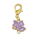 Enamel Butterfly Charm Keychain Gold Clasp Six Colors view 8