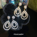 Crystal Teardrop Earrings in Silver and Gold for Everyday Styling view 1