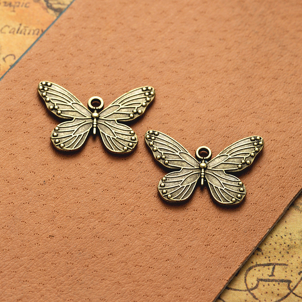29x20mm Double-Sided Butterfly Alloy Charm Pendant