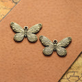 29x20mm Double-Sided Butterfly Alloy Charm Pendant