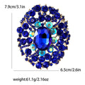 Large Oval Crystal Wreath Brooch in Nine Colorways view 10