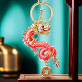 Jeweled Chinese Dragon Keychains in Twenty-Two Pictured Designs view 12
