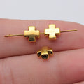 Dimensional Cross Small-Hole Metal Beads in Five Finishes view 5