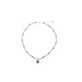 Lavender Pearl Purple Zircon Pendant Necklace Set Styles view 5
