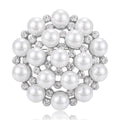Clustered Pearl Snowflake Brooch Decorative Lapel Pin view 2