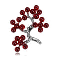 Flower Crystal Three Designs Metal Brooch Pin for Jackets and Lapels view 6