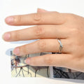Open Leaf Infinity Clear Stone Ring In Polished Silver Tone view 3