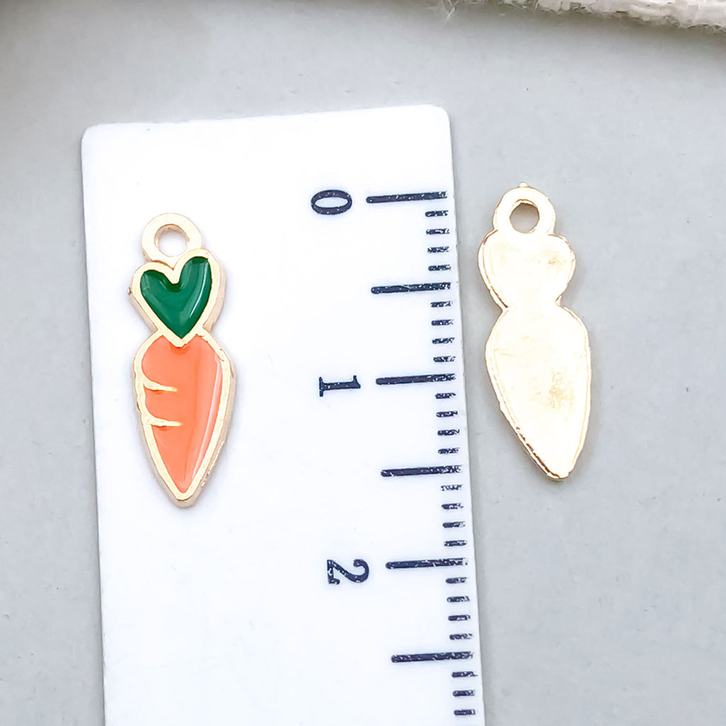 Enamel Zinc Alloy Easter Egg Bunny Carrot Rabbit Charm Pendant for DIY Keychain Jewelry Making