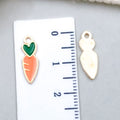 Enamel Zinc Alloy Easter Egg Bunny Carrot Rabbit Charm Pendant for DIY Keychain Jewelry Making