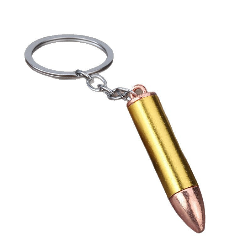Bullet Model Alloy Metal Keychain Pendant Accessory