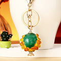 Red and Green Pomegranate Keychains with Fortune Braided and Plain Loop Options view 10