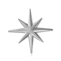 Eight Point Star Brooch In Smooth Gold And Silver Tones view 2