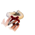 Plush White Collar Necklace With Red Velvet Bow And Cherry Drops view 5
