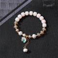 Beaded Stretch Bracelets Flower Pearl Charm Six Colors view 8