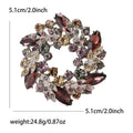 Crystal Floral Wreath Brooch in Ten Multicolor Finishes view 9