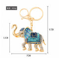 Rhinestone Elephant Keychain Gold Clasp Red Black Blue view 5
