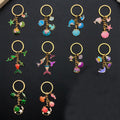 Nine Colorful Ocean Animal and Mermaid Metal Keychain Designs view 2
