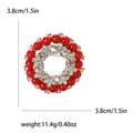 Round Bead and Crystal Wreath Brooch in Three Colorways view 8
