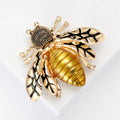 Gold-Tone Yellow Enamel Bee Brooch Decorative Lapel Pin view 2