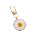 Gold Tone Colorful Feather Flower and Mushroom Clip Keychains view 5