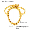 Gold Openwork Geometric Open Rings Nine Style Stack Set view 7