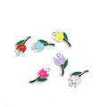 Colorful Tulip Enamel Alloy Charm Pendants for Jewelry Making view 3