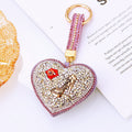 Jeweled Heart Keychains in High Heel Lipstick and Gradient Styles view 9