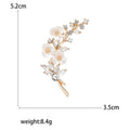 Pearl Blossom Branch Brooch in 2 Color Styles Metal Pin view 5