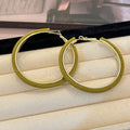 Yellow Brown Burgundy and Black Velvet Wrapped Large Hoop Earrings view 1
