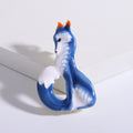 Enamel Curled Tail Fox Brooch Blue Orange Black Three Styles view 6
